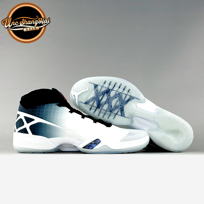 北卡大学 Air Jordan XXX AJ30  白灰黑 篮球鞋 811006-101