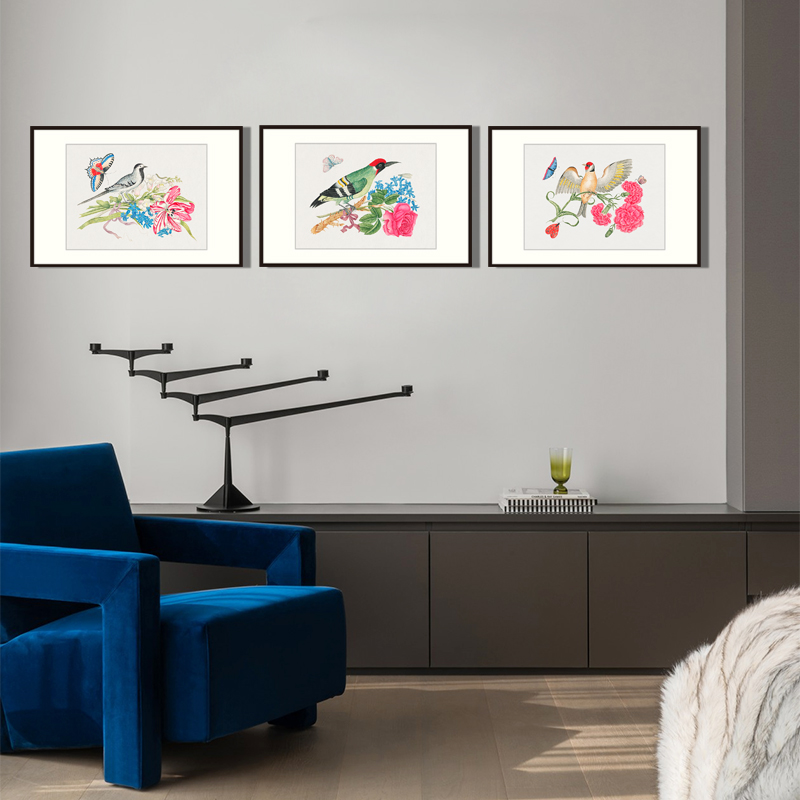 【史密森尼博物馆】美式花鸟装饰画客厅餐厅卧室沙发背景墙挂画