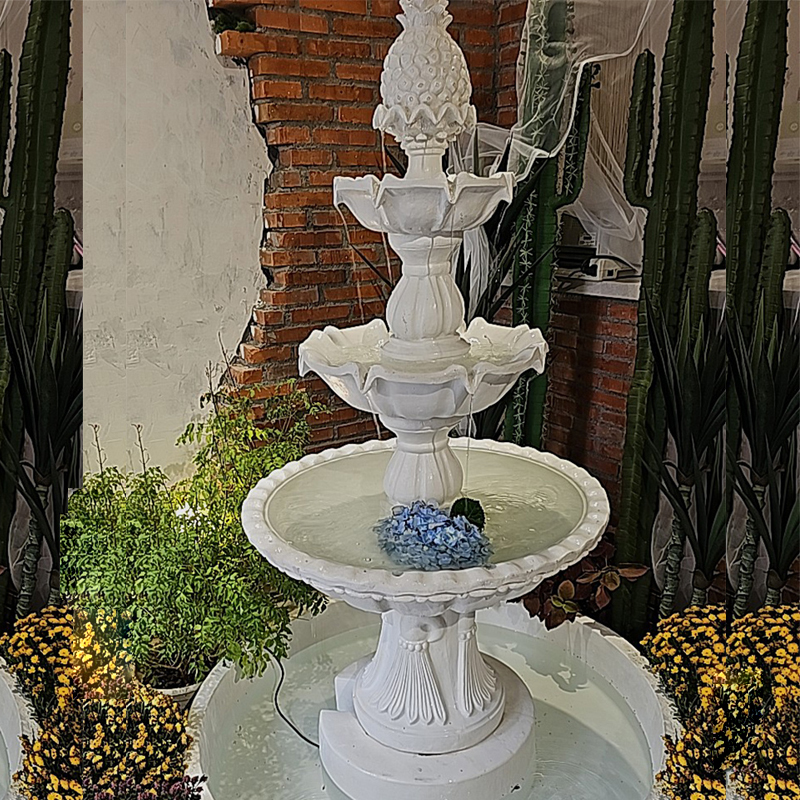 欧式流水喷泉户外庭院花园鱼塘喷水池景观装饰造景婚庆摆件许愿池