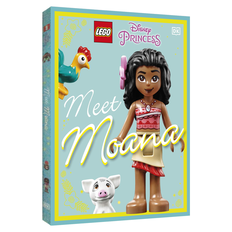 英文原版 LEGO Disney Princess Meet Moana 海洋奇缘 乐高迪士尼女孩公主 乐高电影人物百科全书 精装 英文版 进口英语原版书籍