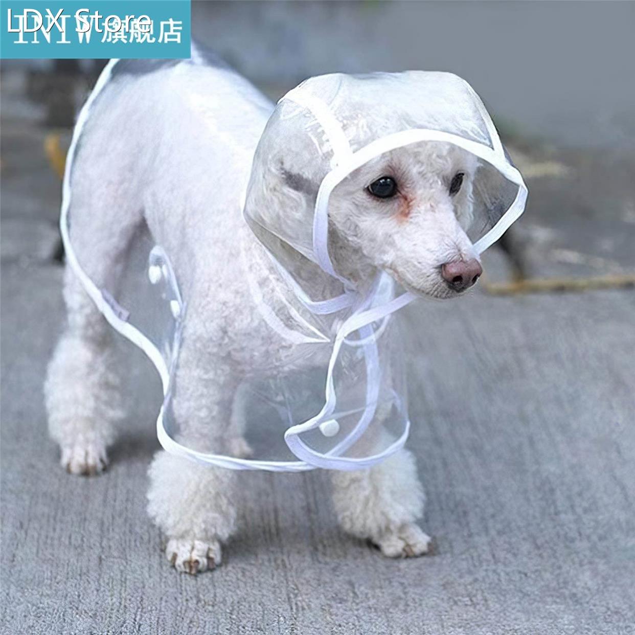 Transparent Pet Raincoat Super Waterproof Pet Rain Poncho Ad