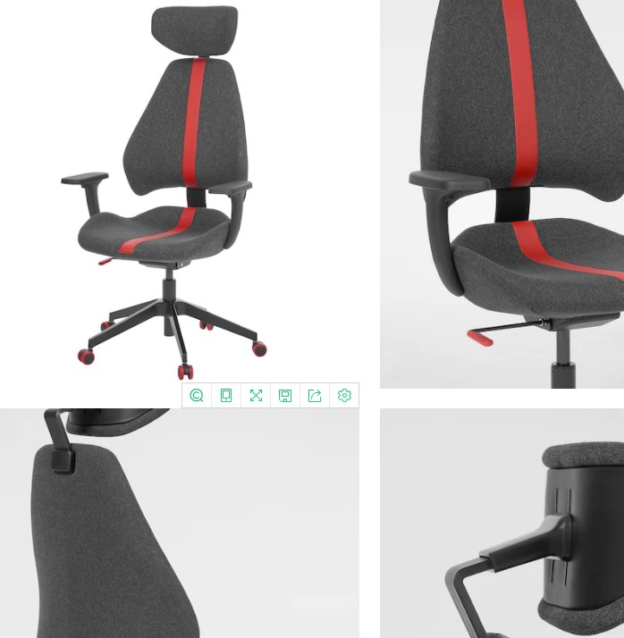 IKEA宜家新款 格鲁斯皮 转椅电脑椅办公椅北欧简约会客椅子