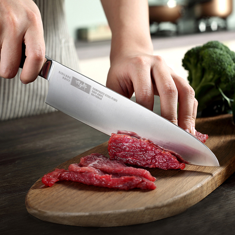 四夕郎西餐刀主厨刀西式厨师刀专用牛刀牛排刀寿司刀厨房菜刀刀具