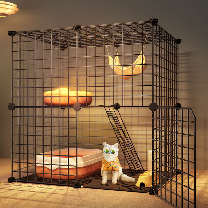 猫咪笼子家用室内小户型猫笼铁网笼子猫窝猫舍猫别墅超大自由空间