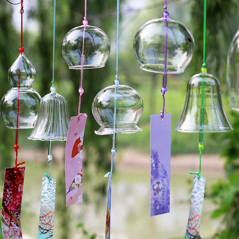 厂家透明玻璃风铃学生DIY涂鸦手绘风铃春节用景区室外挂饰定制