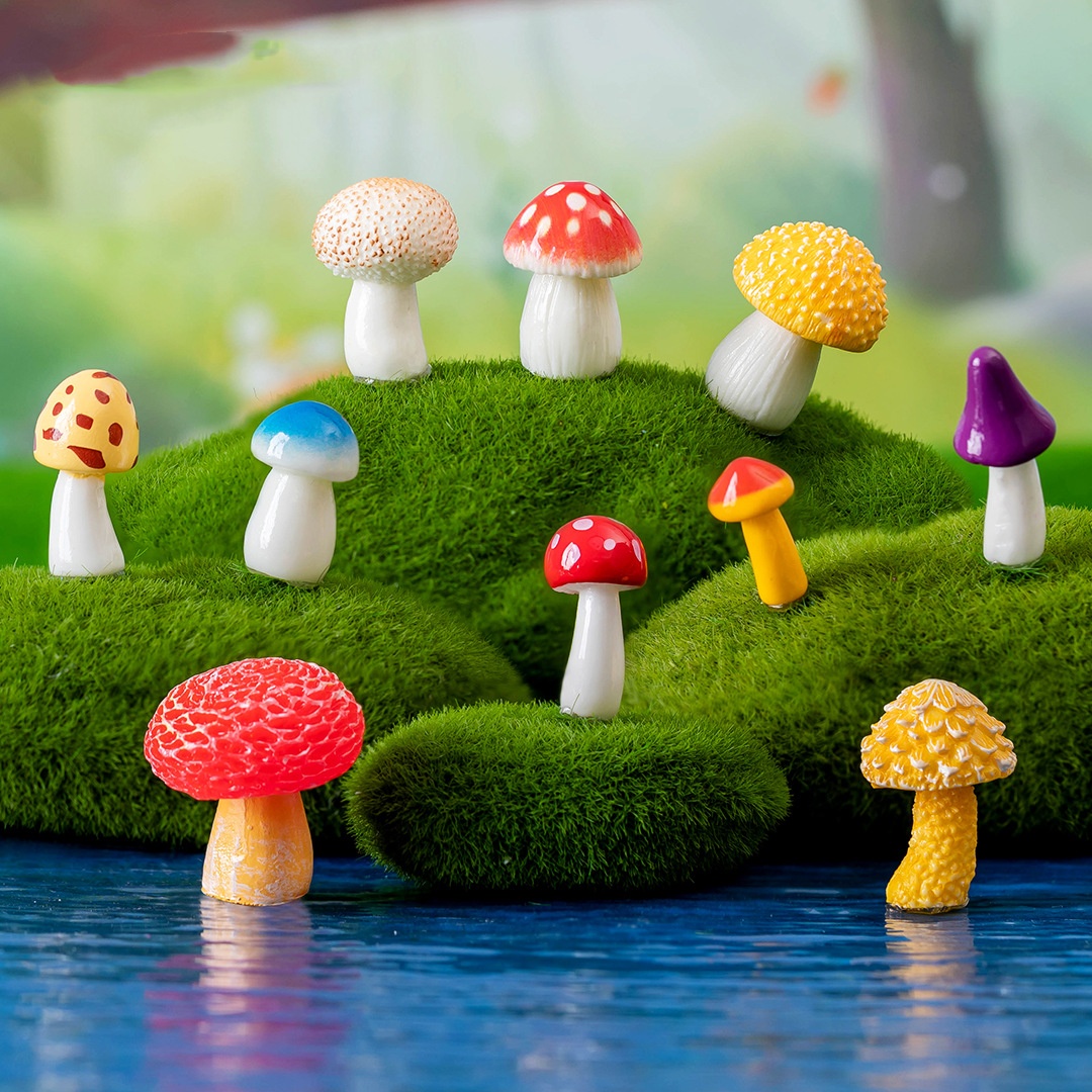 苔藓微景观仿真毒蘑菇丛林小蘑菇盆景DIY造景装饰品配件小摆件