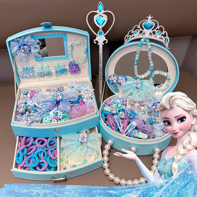 女童生日礼物小女孩儿童首饰盒化妆6爱莎3艾莎公主5爱沙的4岁玩具