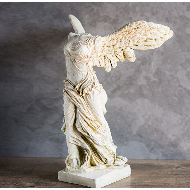 直销|卢浮宫胜利女神| 欧式软装摆件 树脂工艺品天使雕塑装饰摆台