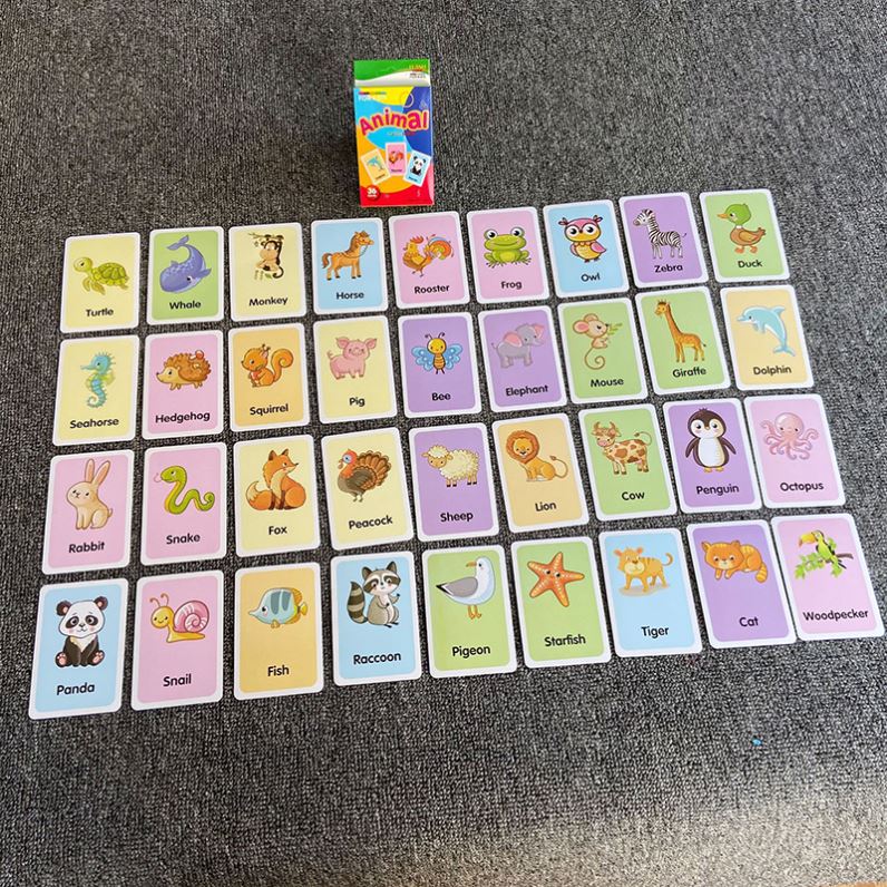 high quality 36pcs Flashcards Kids Learn English Word Card