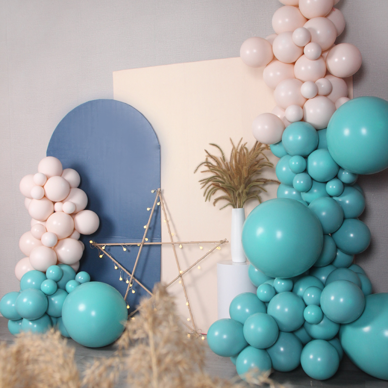 蒂芙尼蓝气球生日派对布置结婚庆用品七夕情人节活动商场门头装饰