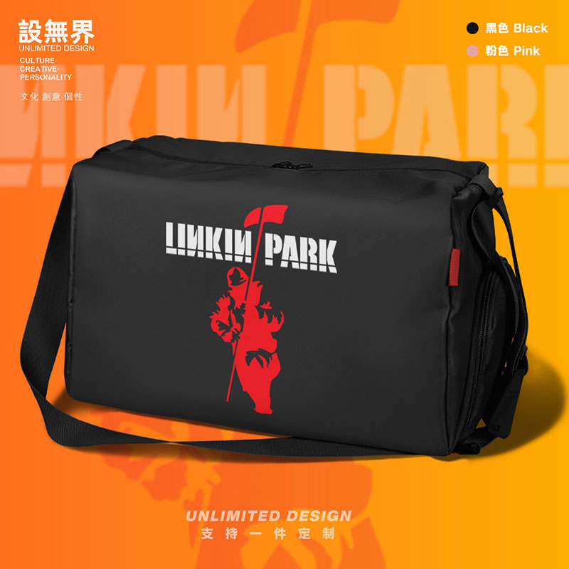 林肯公园LinkinPark专辑封面欧美摇滚健身包大容量运动包设 无界