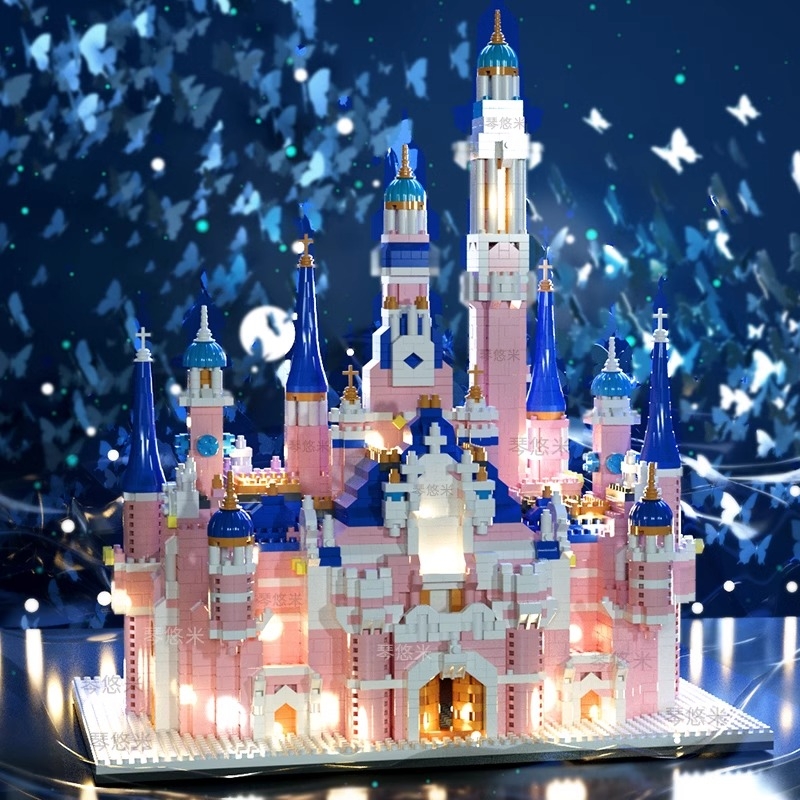 迪士尼城堡积木女系列拼图儿童益智拼装玩具公主系列礼物兼容乐高