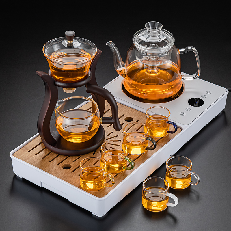 新品功夫茶具茶盘带排水电陶炉多功能一体式煮茶干泡茶台家用蓄水