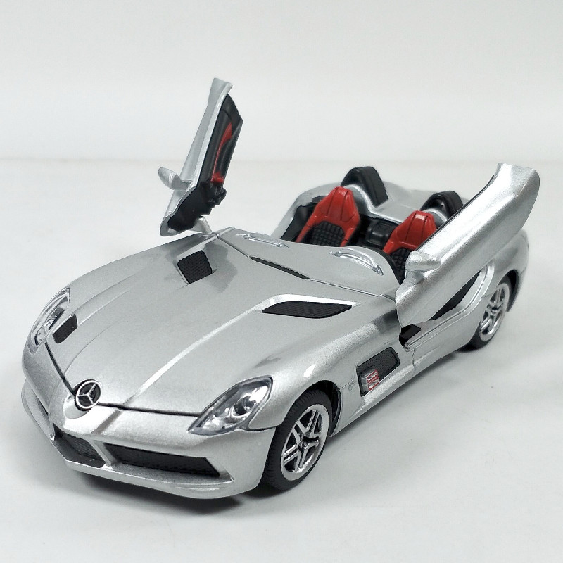 奔驰迈凯轮SLR汽车模型剪刀门合金车模回力摆件儿童玩具小汽车
