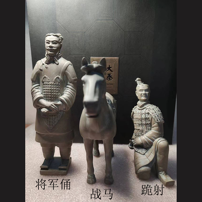 大秦帝国兵马俑摆件工艺品陕西西安旅游纪念品将军俑仿古宝藏套盒