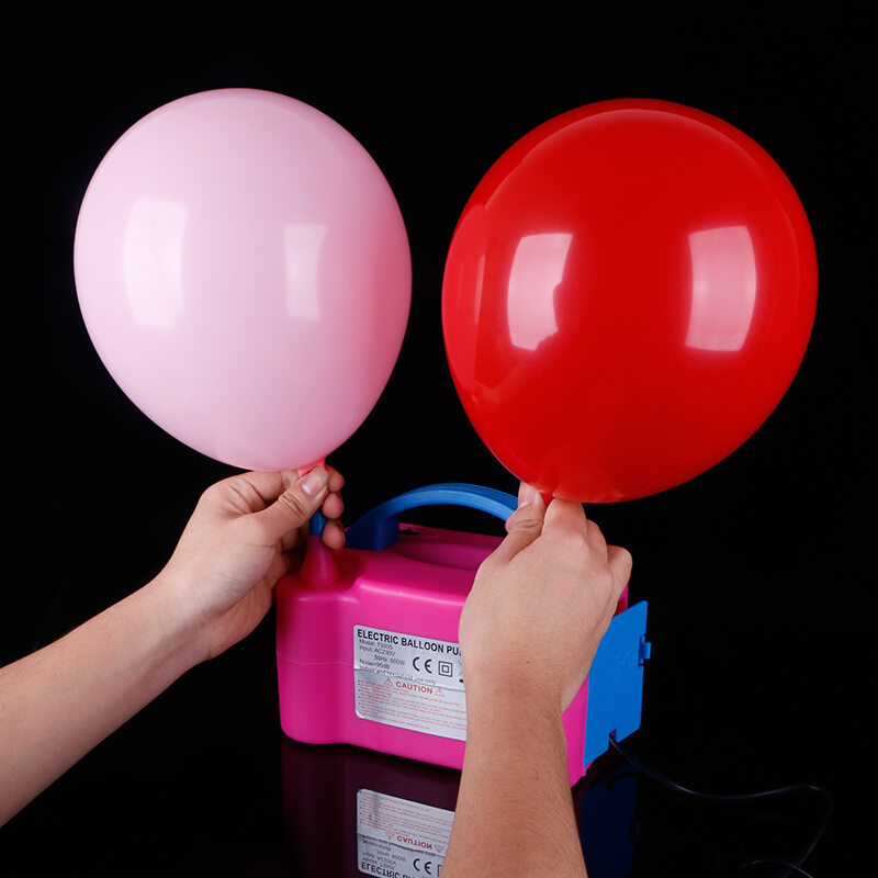 电动充气泵气球打气筒双孔出气电动充气机打气球工具气球充气工具