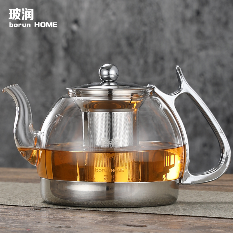 玻润 电磁炉烧水壶耐热玻璃电陶炉煮茶壶家用茶具过滤泡茶加热壶