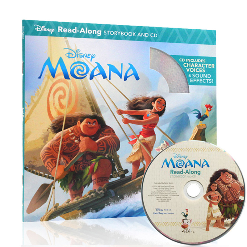 预售 海洋奇缘 英文原版 Moana Read-along(书+CD)迪士尼独立阅读系列 阅读学习英语辅助图画书 附CD