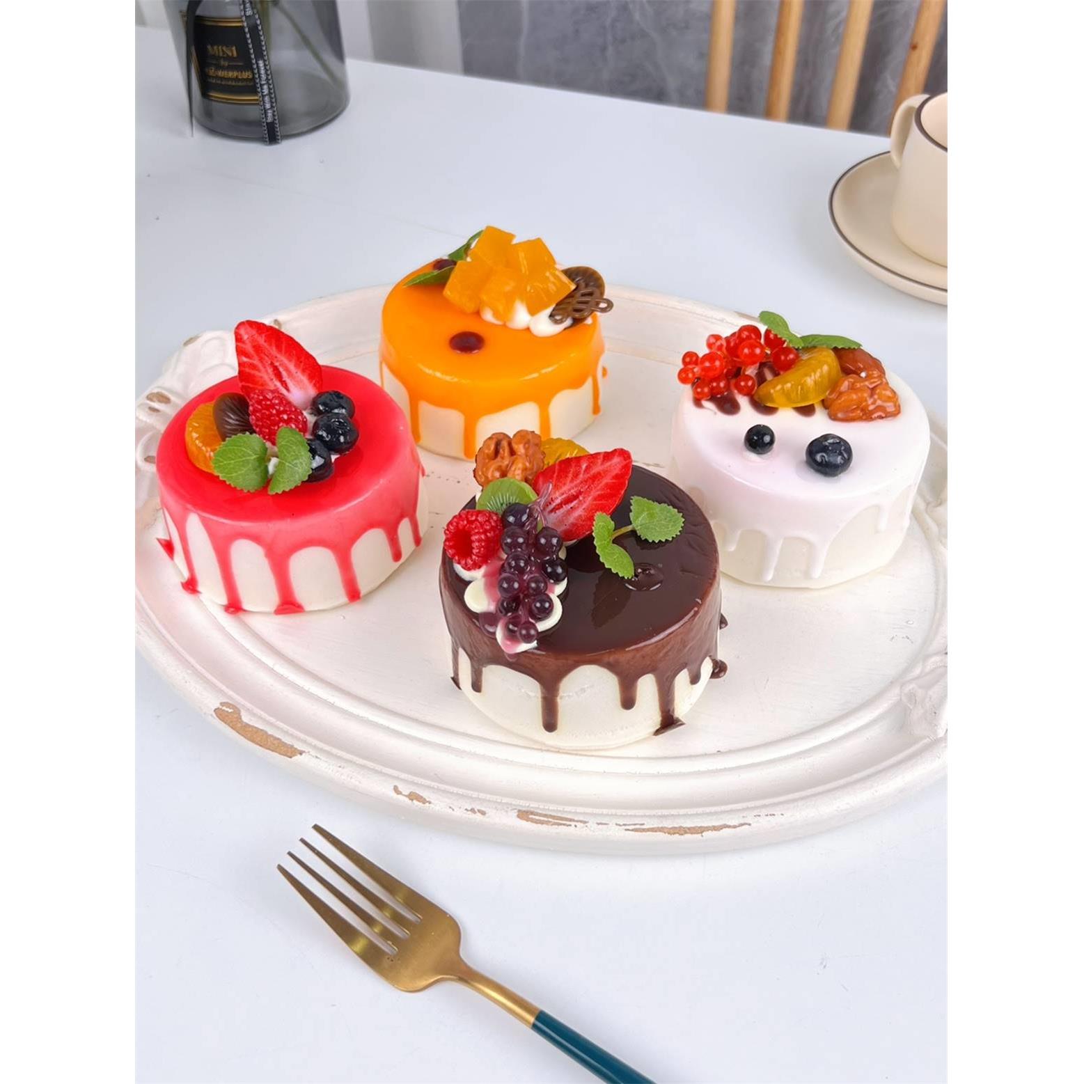 仿真蛋糕模型假水果 蛋糕面包食物摆件烘焙店铺橱窗装饰拍照道具
