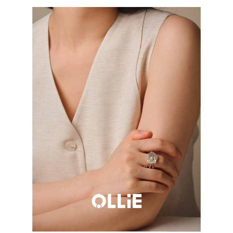 ollie是只猫｜s925纯银花瓣巴洛克戒指小众设计师风格戒子精致