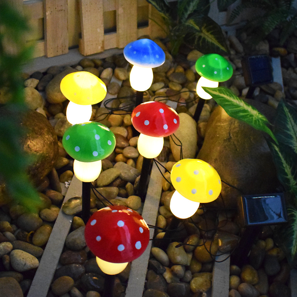 太阳能灯户外庭院灯蘑菇家用防水花园草坪插地室外景观氛围装饰灯