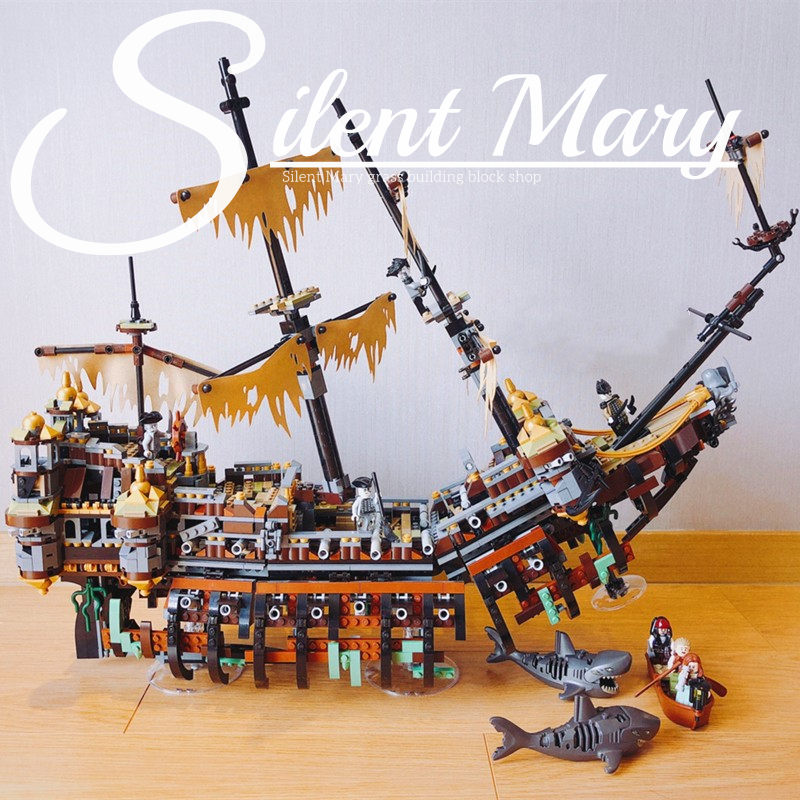 适用于乐高加勒比海盗帆船拼装积木沉默玛丽号71042战舰模型玩具