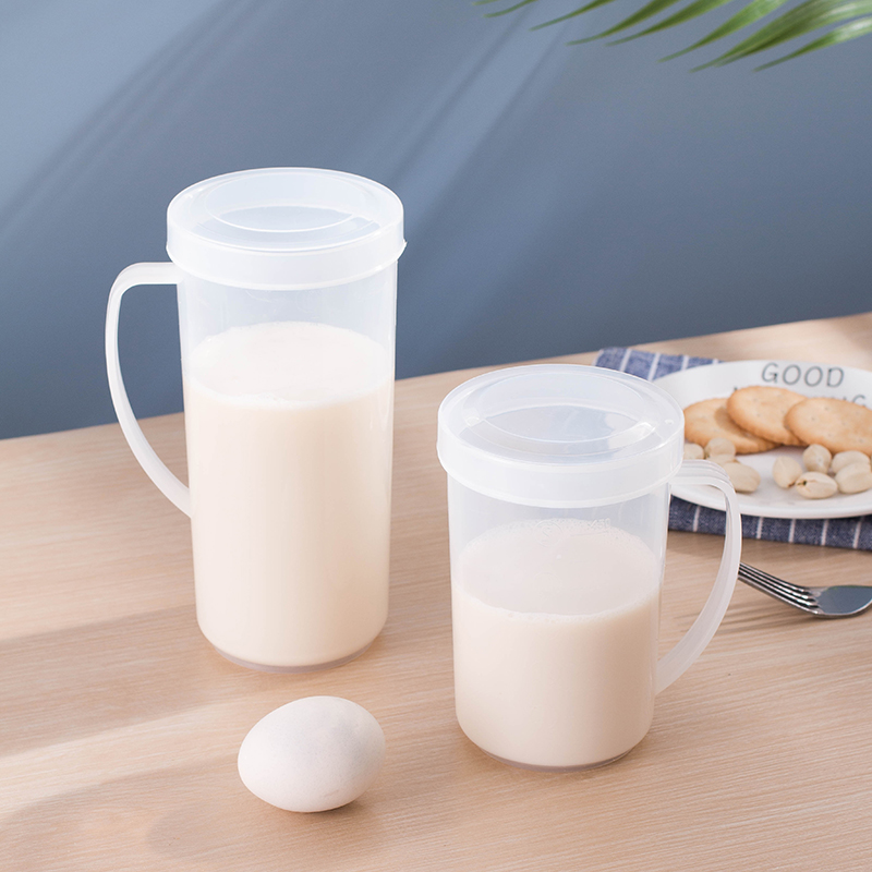 牛奶杯子可微波家用带刻度儿童学生燕麦早餐杯食品级塑料大容量