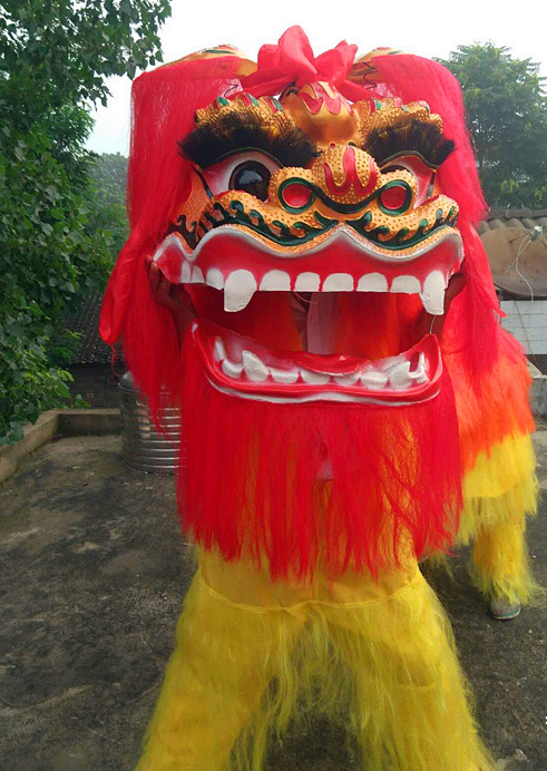 舞龙舞狮道具北狮正宗北京狮舞狮子民间演出单人双人舞狮服装狮头