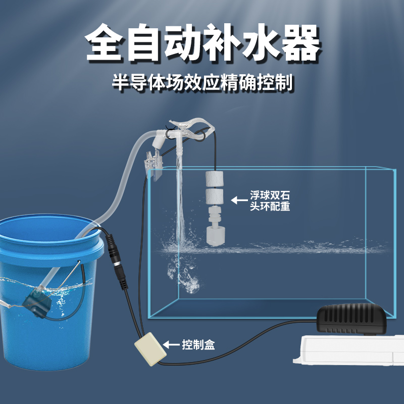 自动补水器鱼缸补水器水族箱免电力浮球自动补水器非虹吸原理水泵