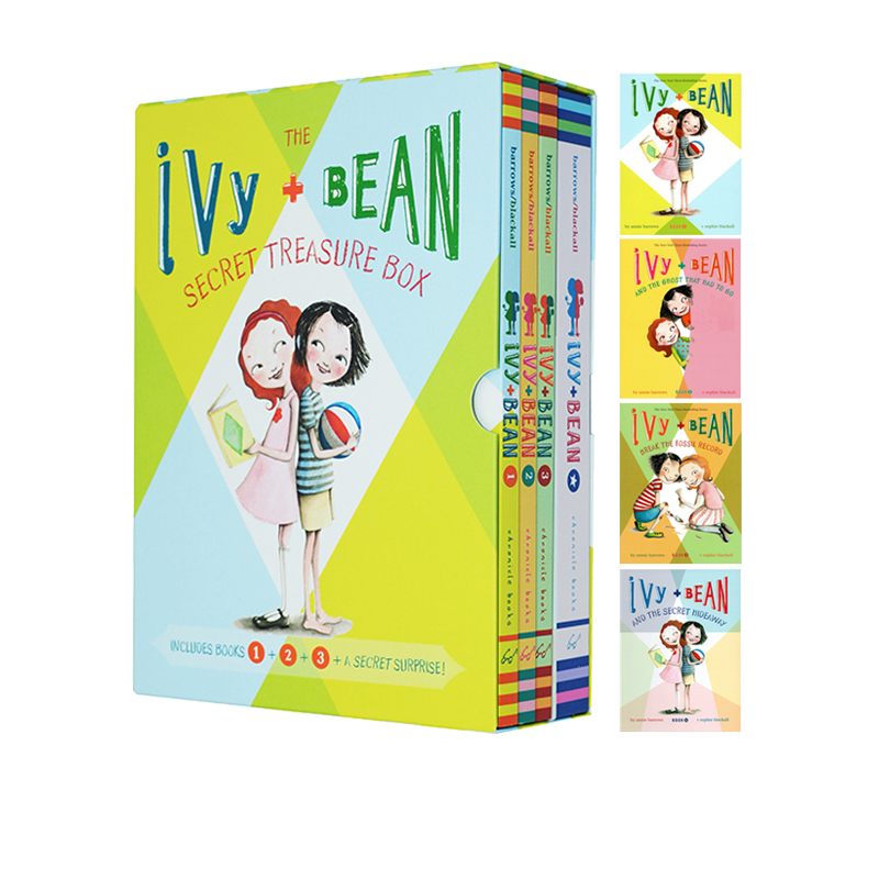 英文原版 The Ivy and Bean Secret Treasure Box 艾薇和豆豆 1-3盒装附笔记本 美国图书馆协会童书奖 7-14岁女孩课外阅读儿童读物