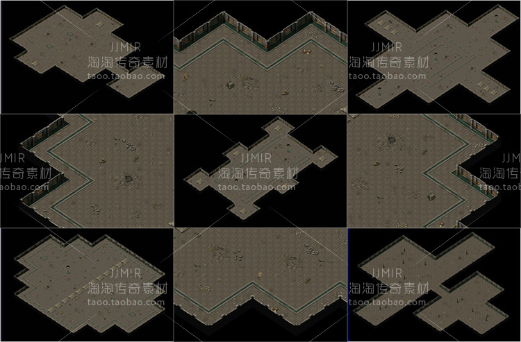 传奇经典地图 祖玛系列五 巨型霸者大殿1-5层 高清独立真地砖