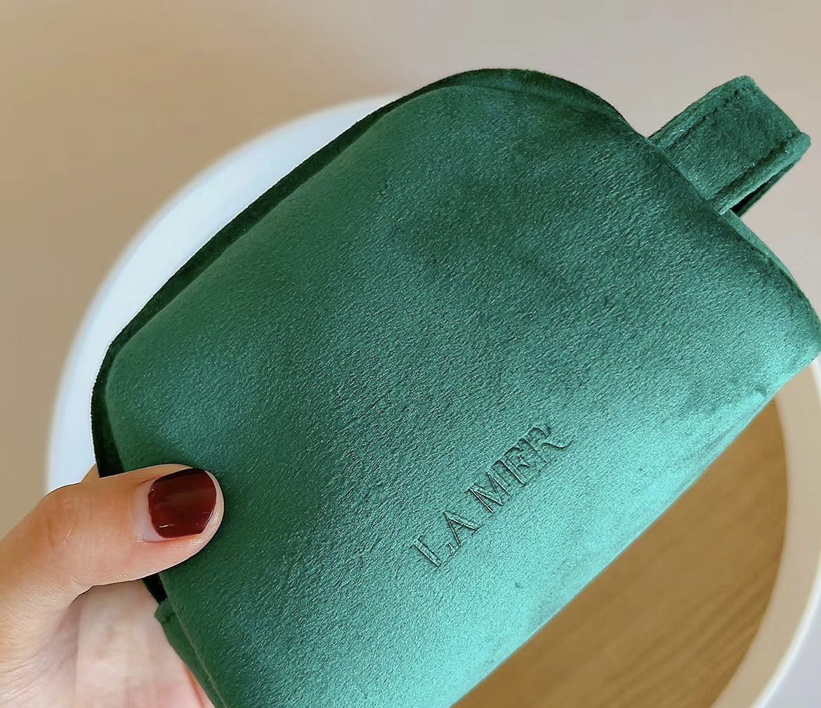 lamer海蓝之谜绿色化妆包小绿人挂件化妆包漂亮手提小物件收纳包