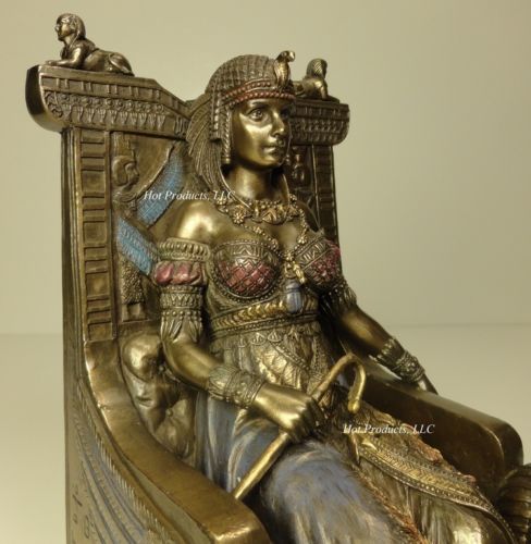 美国代购摆件装饰雕塑摆件埃及女王克利奥 冷铸造青铜雕像客厅