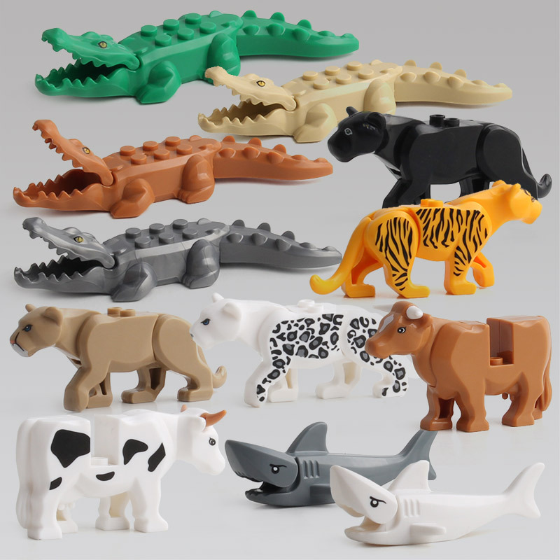 兼容乐高小颗粒积木黑白大猩猩金刚动物模型小玩具拼装玩益智玩具