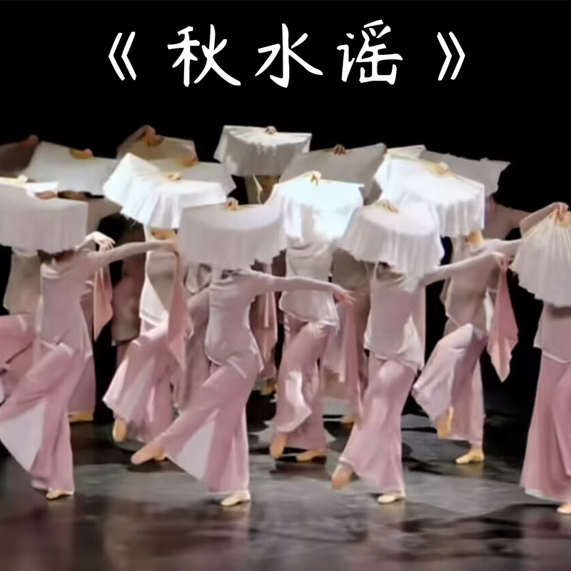 扇子舞蹈扇秋水谣同款双面纯白真丝扇古典舞中国风广场舞表演道具