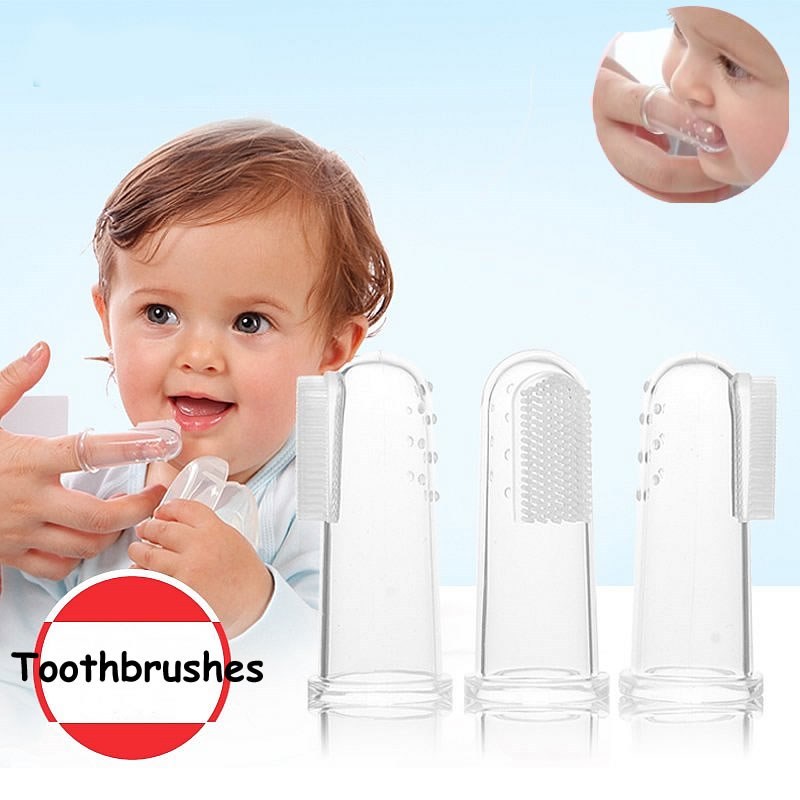 Infant Deciduous Tooth Brush Baby Kids Silicone Finger Toot
