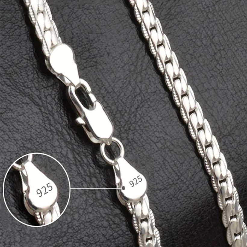 20-60cm 6mm Silver Color luxury brand design noble Necklace