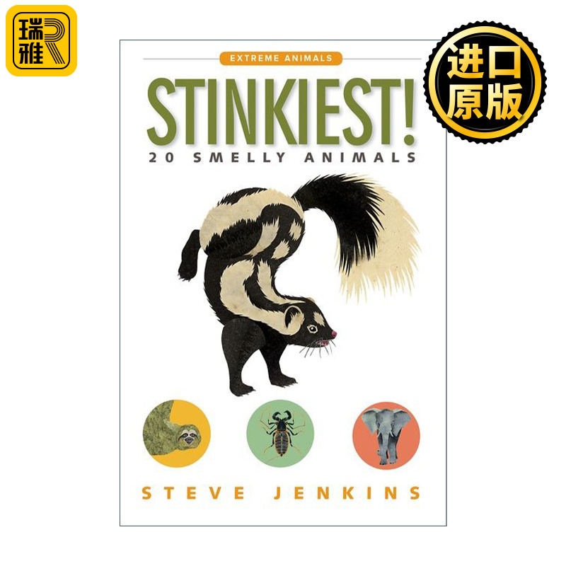 英文原版 Stinkiest! 世界上最臭的动物 为孩子创作的“动物吉尼斯纪录 ” 史蒂夫·詹金斯