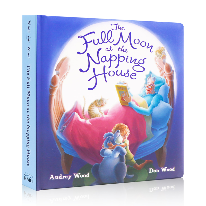 英文原版绘本Full Moon at the Napping House 午睡屋的满月 精装纸板书 0~3岁 英语启蒙读物 Hachette出版