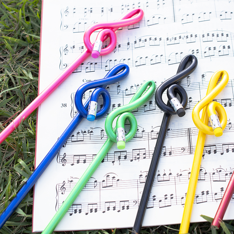高音谱号铅笔创意音乐文具高音符造型学生奖品符号铅笔饰品笔礼品