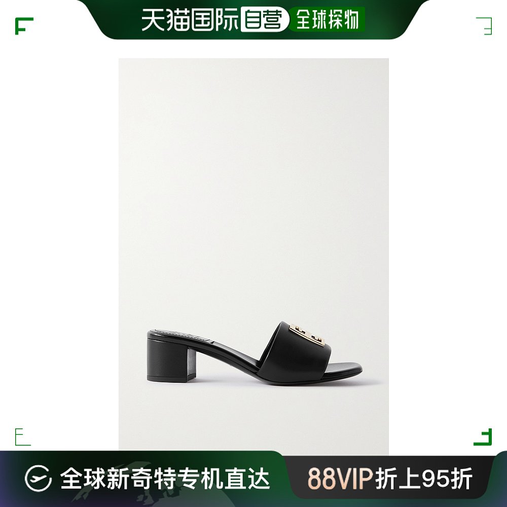 香港直邮潮奢 Givenchy 纪梵希 女士 4G 45 皮质凉拖 BE306VE16Q