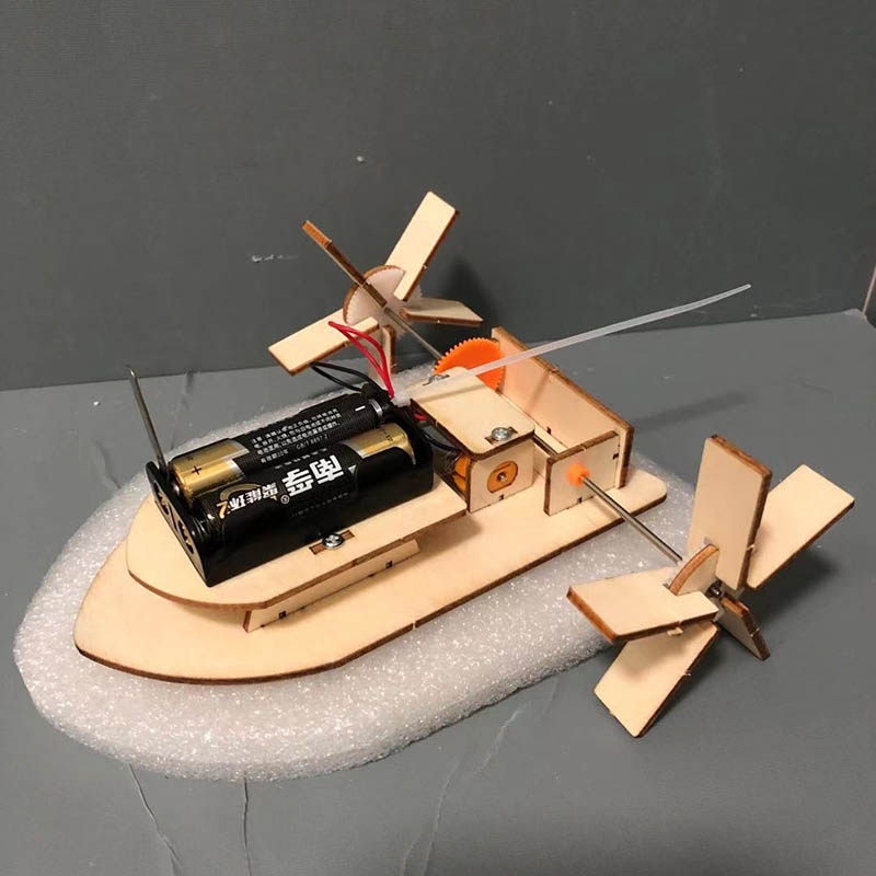 儿童手工制作材料轮船幼儿园小学生中学生diy科技小发明益智玩具