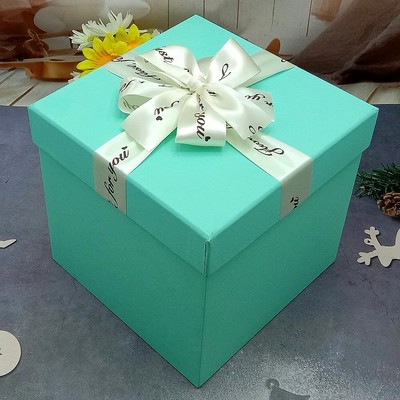 蒂芙尼蓝大号正方体生日礼品盒零食礼物包装盒篮球盒拍摄摆设道具