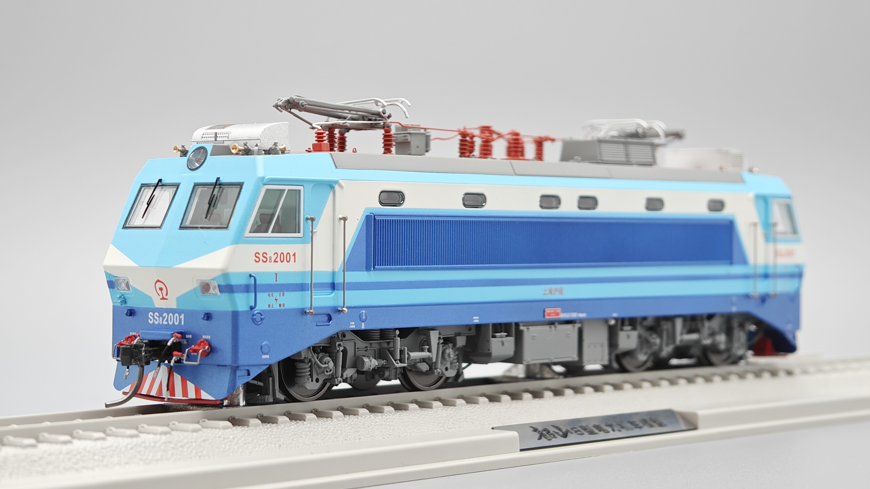 1435火车模型 1/87 HO 韶山8型SS8准高速客运电力机车 合金版