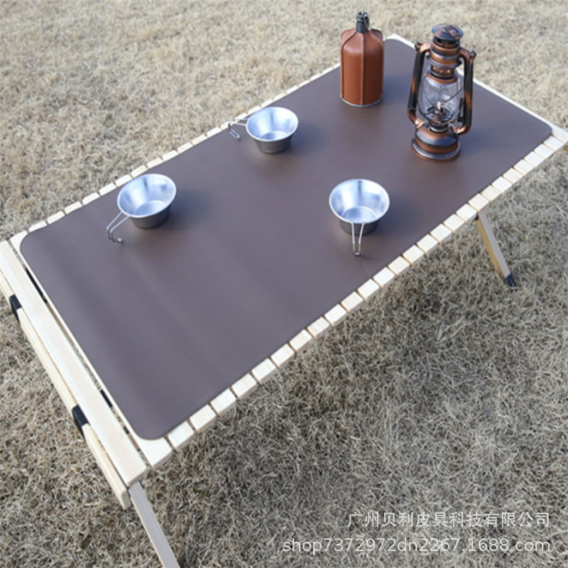 户外露营折叠pu皮革桌垫隔热垫野餐垫超大餐桌垫台垫桌布垫子