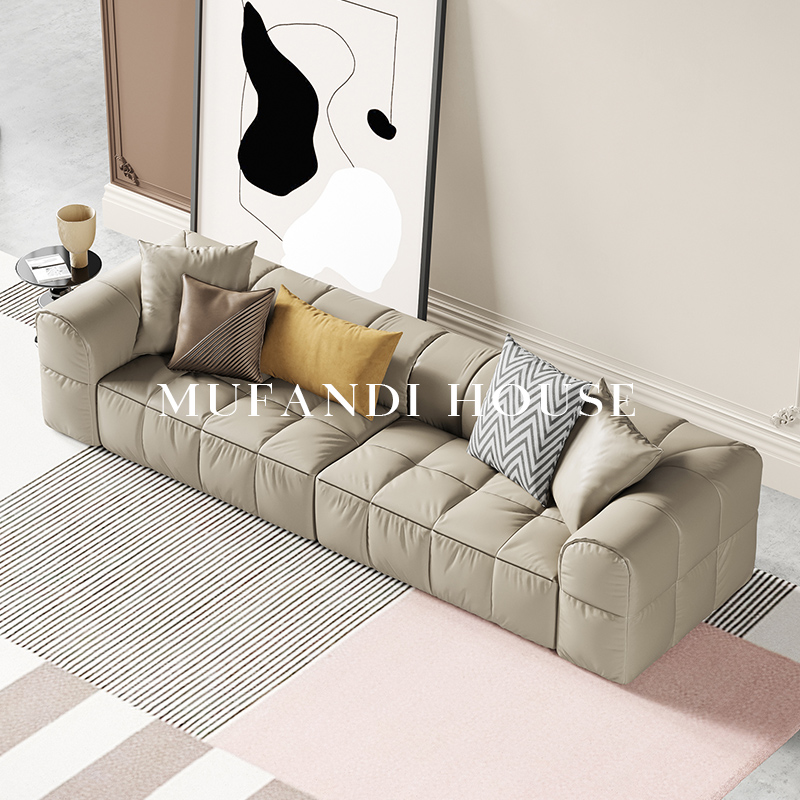 慕梵迪简约现代真皮沙发意大利品牌设计师客厅大户型头层牛皮沙发