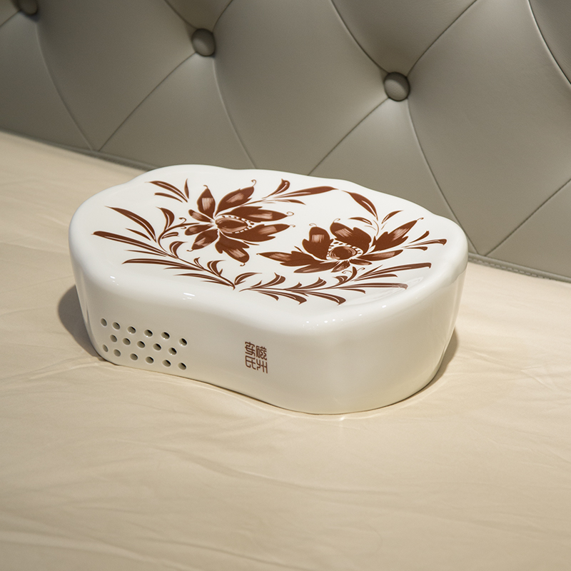 磁州窑瓷器如意枕家用保健护理枕河北邯郸特色礼品瓷器养生枕头