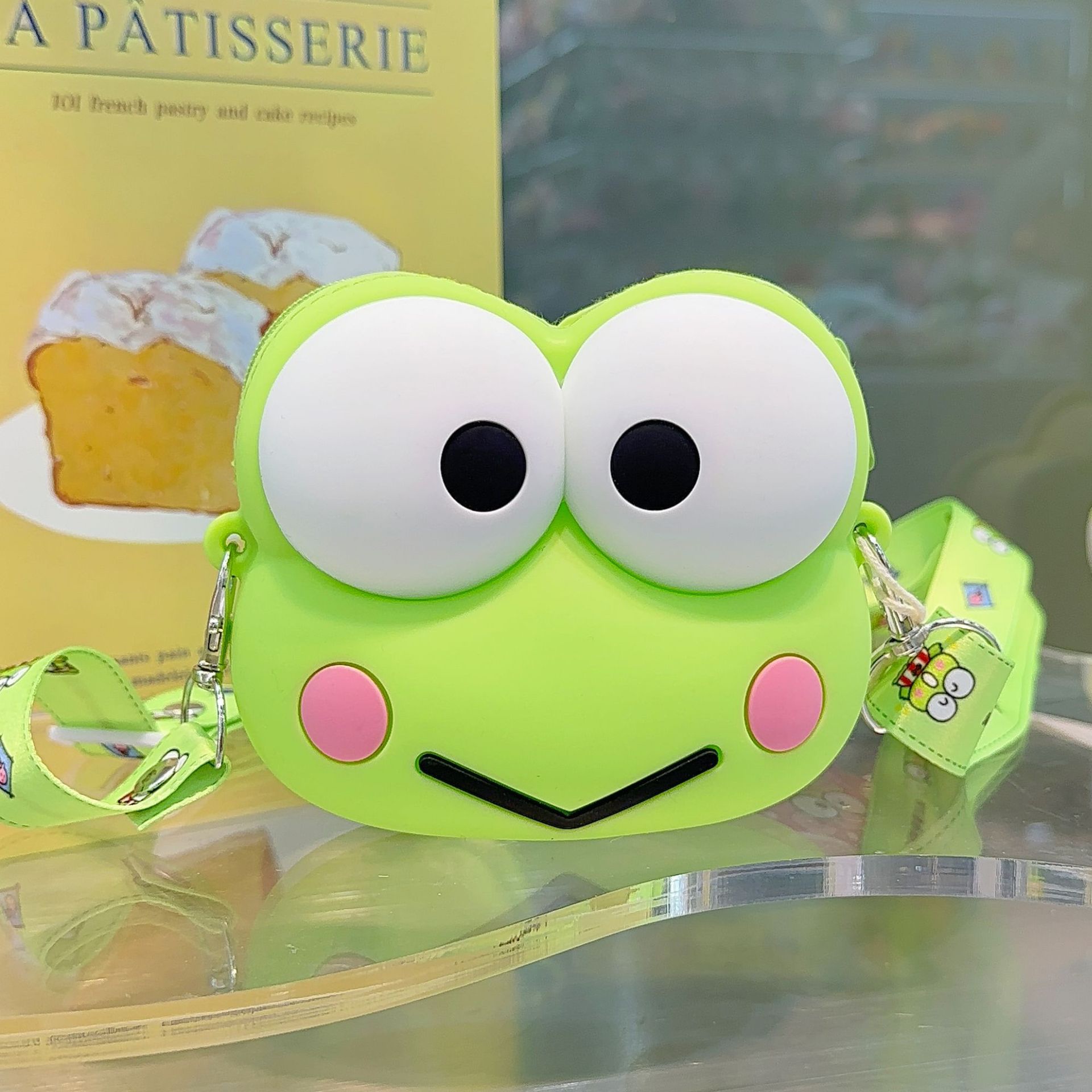 三丽鸥正版授权大眼蛙硅胶包女童可爱青蛙零钱包时尚洋气儿童包包