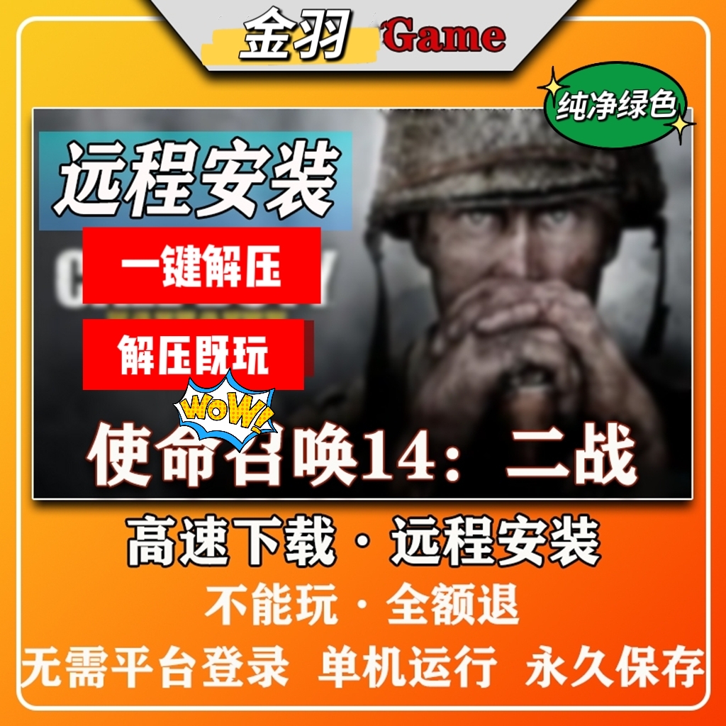 pc电脑单机游戏使命召唤14二战cod14中文版免steam全dlc送修改器