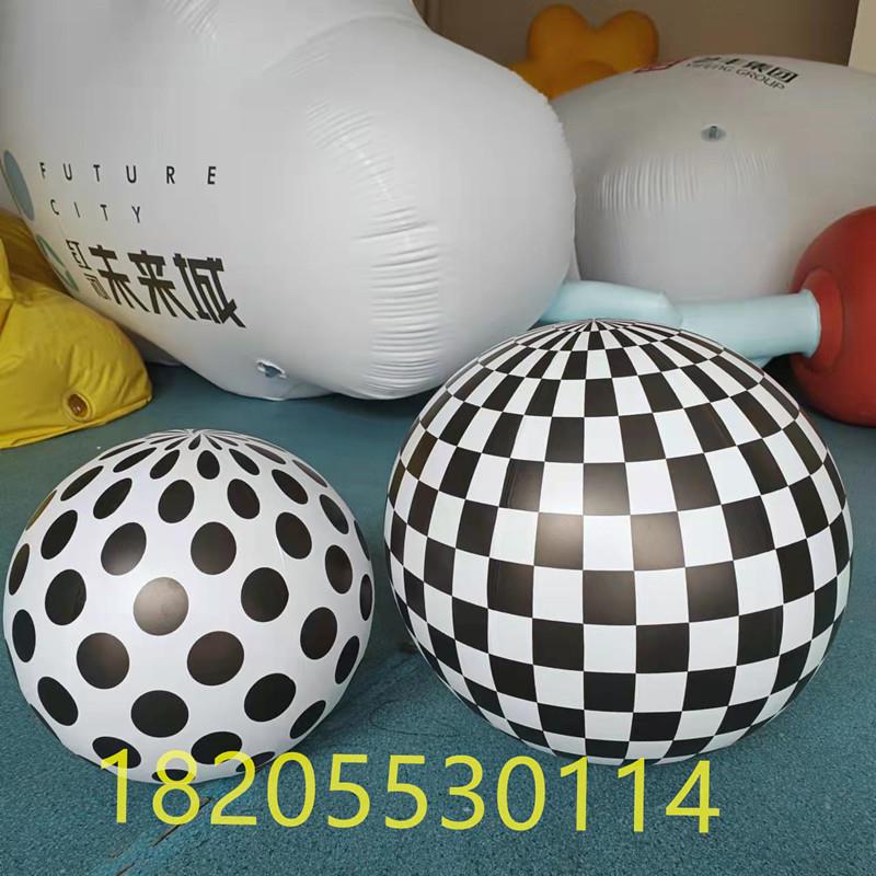 定制充气PVC印字圆球喷绘彩色球气模X升空卡通悬挂笑脸表情包气球